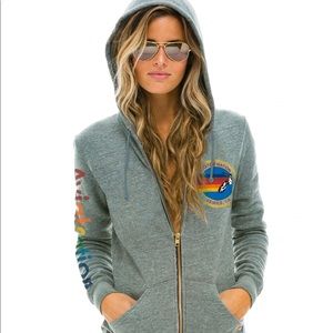 Aviator Nation Zip Hoodie - Grey